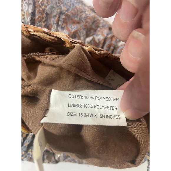 Cappelli Straworld Handbag Fabric Multi Colored Boho Purse - Picture 6 of 12